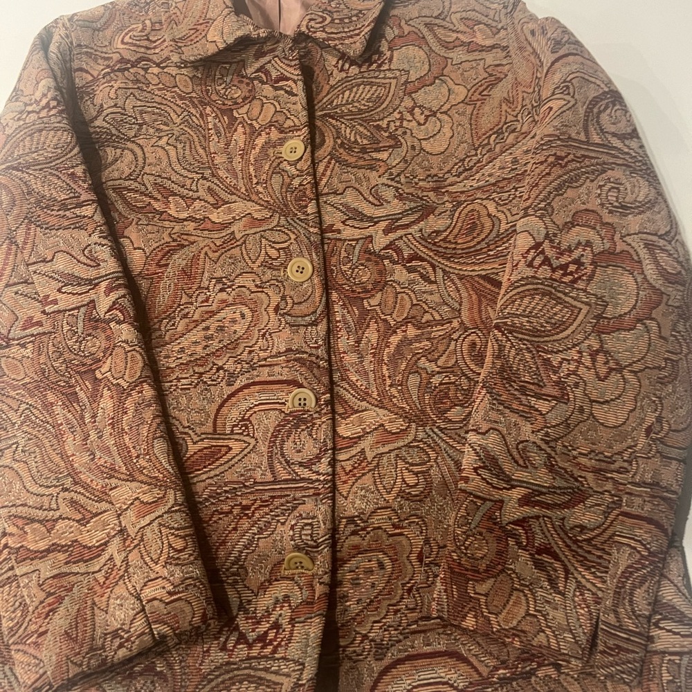 Vintage Laura Ashley Tapestry Jacket Size Small.